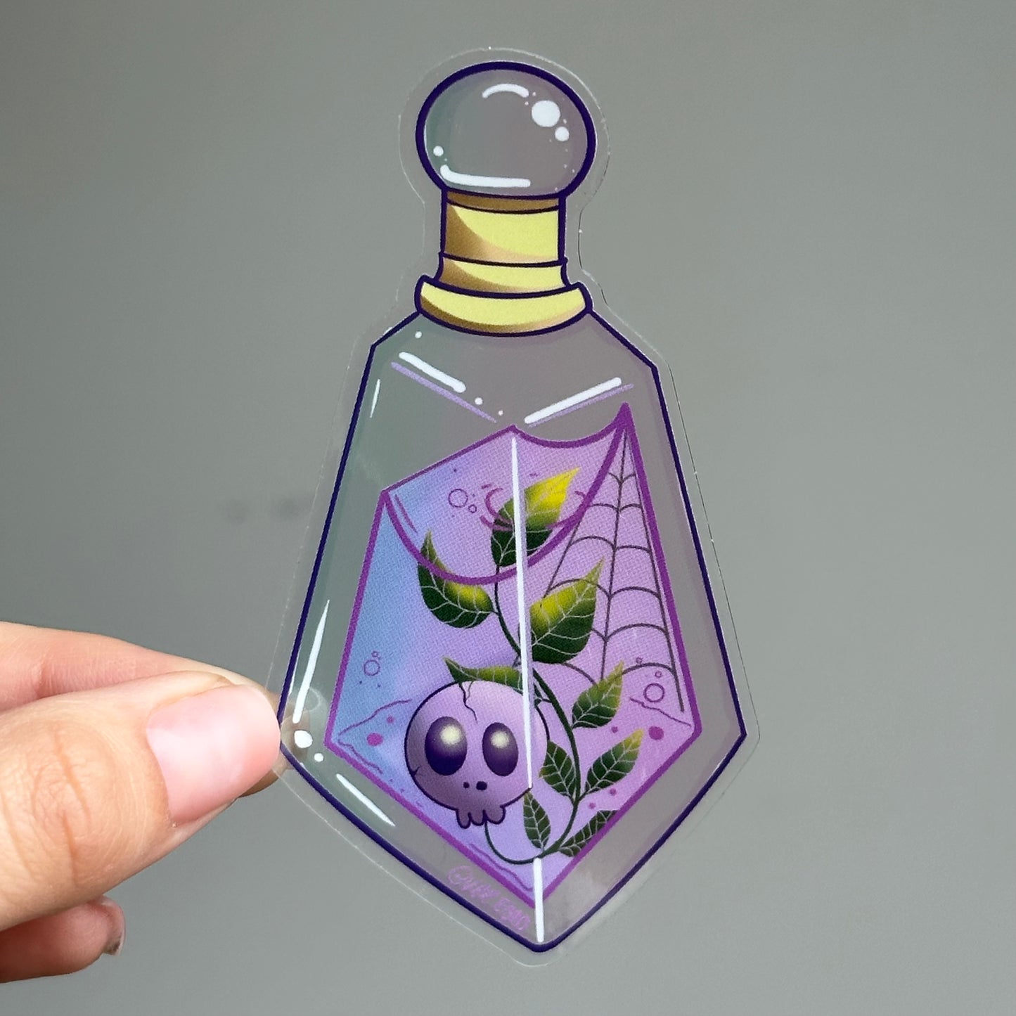 Purple Potion Sticker | Clear sticker, Dishwasher safe, Weather Resistant.