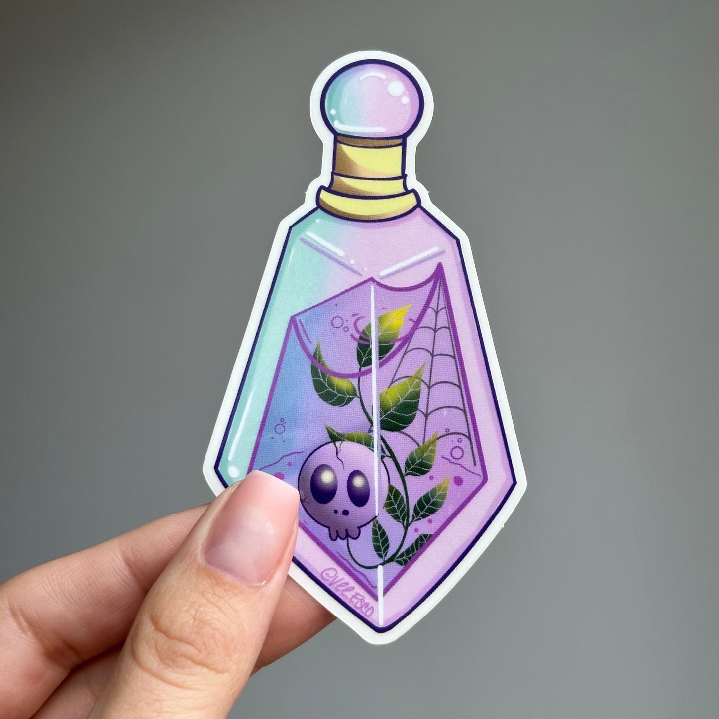 Purple Potion Sticker | Clear sticker, Dishwasher safe, Weather Resistant.