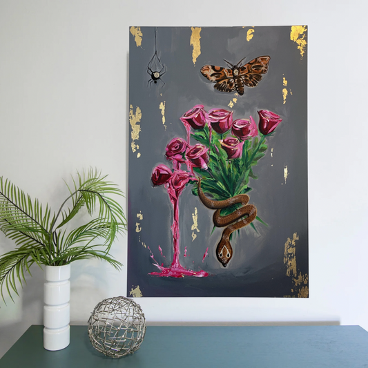 Melting Roses Acrylic Painting | Wall Art